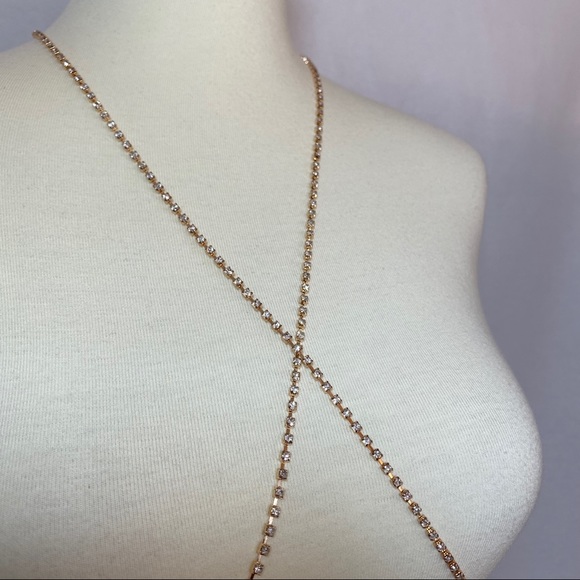 Sexy Crystal Crossover Body Harness Necklace - Picture 7 of 16
